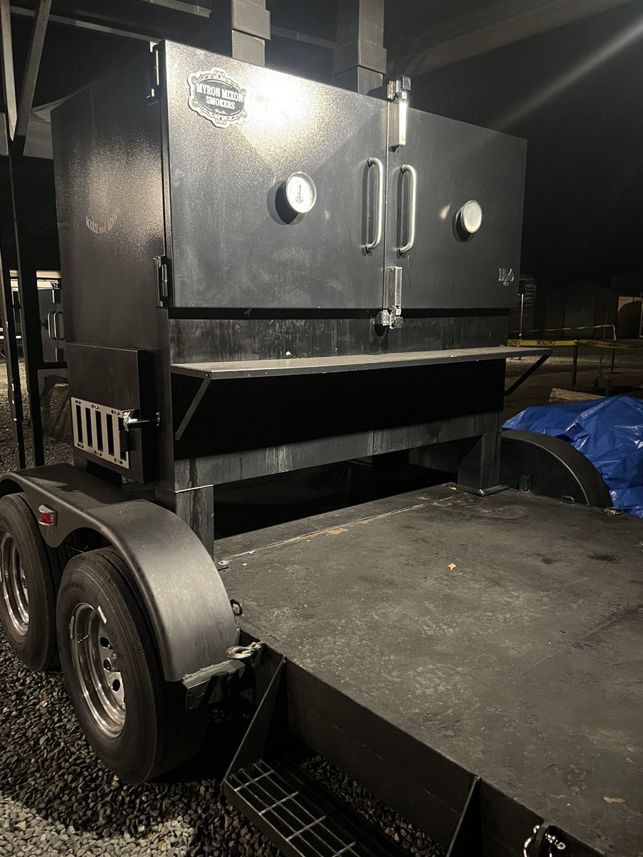 BuffaloFreddy's tweet photo. We are repping #GrillsMafia at the king of bbq @Lord_of_Q Myron Mixon’s BBQ course this weekend. 

Lord, give me the strength to not buy any more #NewToys 🤣

#BBQ #LordOfQ https://t.co/rXXDJTvnrQ
