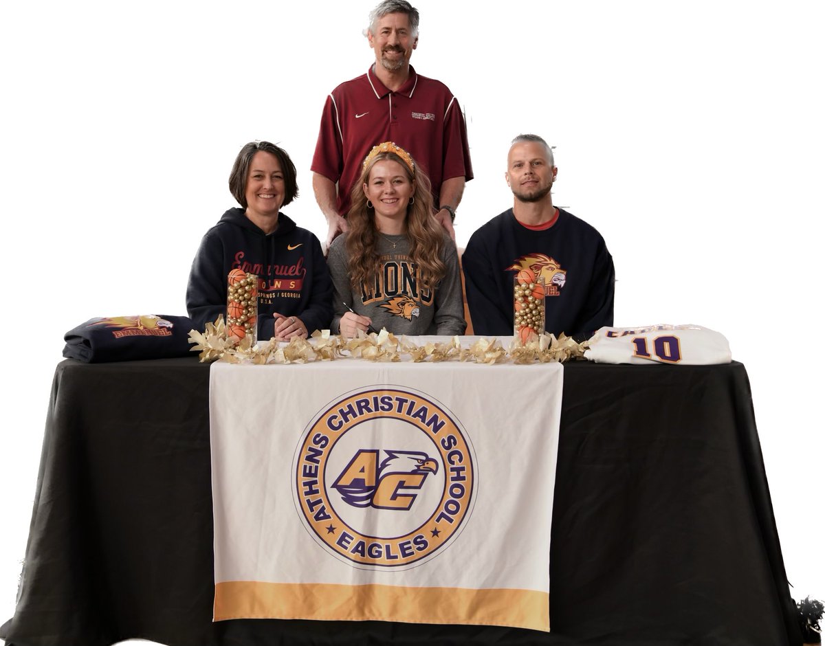 Natalee Goff has made it official. So happy to have her join this talented Emmanuel University Lady Lions team. Her and the Athens Christian High School Eagles ladies are going to have a great year.