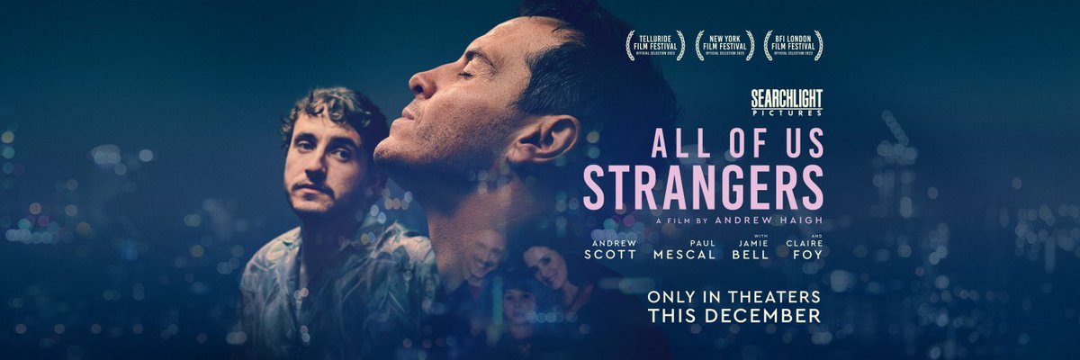Had the good fortune to see a preview of #AOUStrangers / @AOUStrangers - All of Us Strangers - a hauntingly lyrical movie that rocketed to one of my favorites while watching it. Thank you, Andrew Haigh (who was there for the screening and his enlightening Q&A).