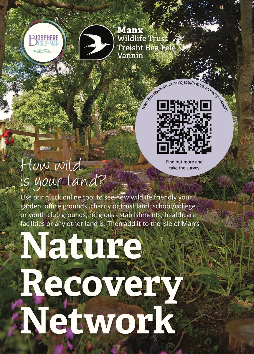 If you have a garden or fields, or look after land for a school, church, business, etc, please take part in the Nature Recovery Network Take our short survey - it takes only a few minutes - log what you are doing for nature and help build our map. biosphere.im/our-projects/n…