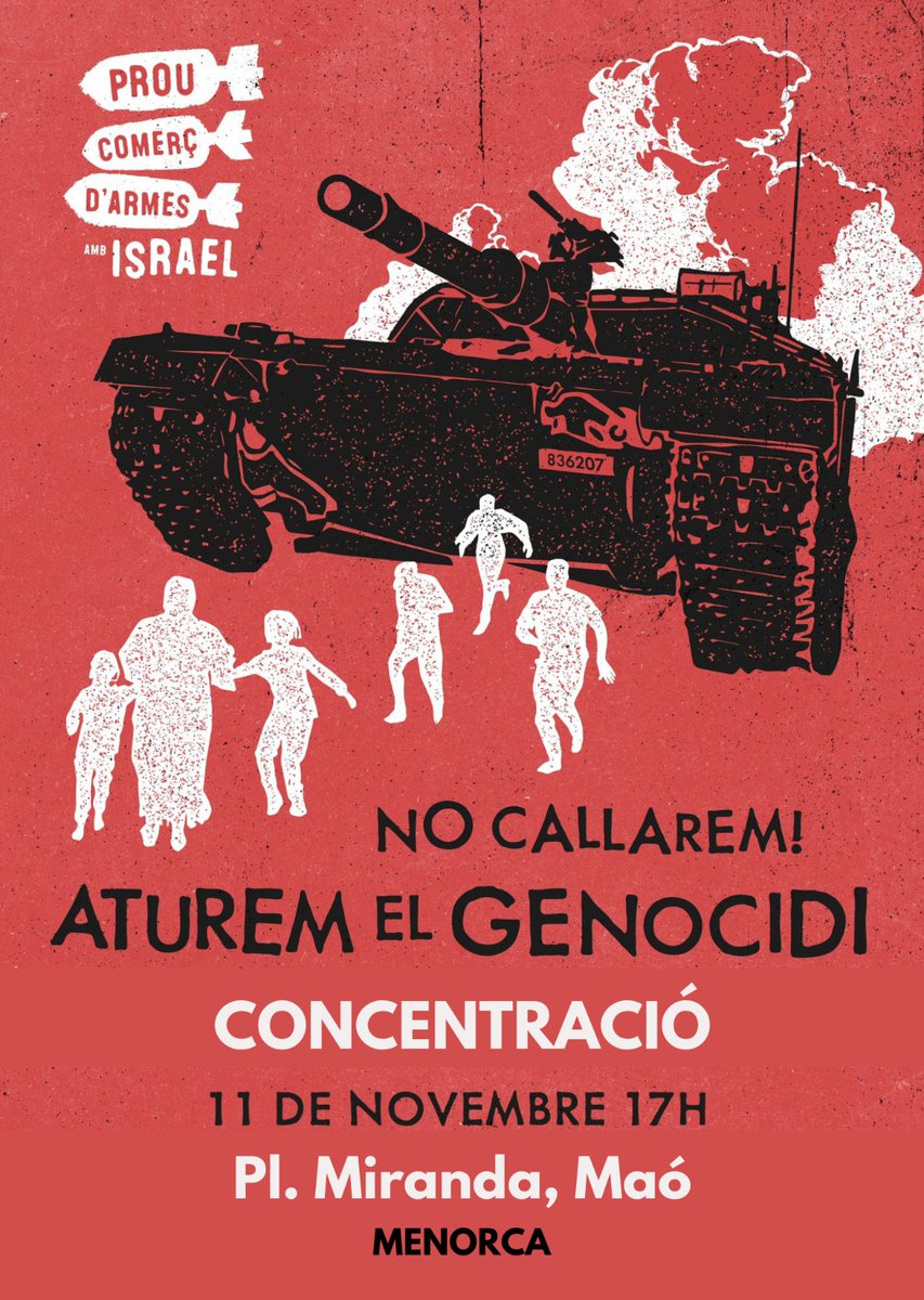 GuillemAlfocea's tweet photo. Avui hi tornam!
Solidaritat internacionalista per denunciar l'ofensiva colonial i criminal de l'Estat d'Israel, els silencis i les complicitats, aquest quotidià infanticidi.
A les 17 h a la Miranda!
#AturemElGenocidi
#UErgonya
#PalestinaLlibertat https://t.co/XjmTZJIjXh