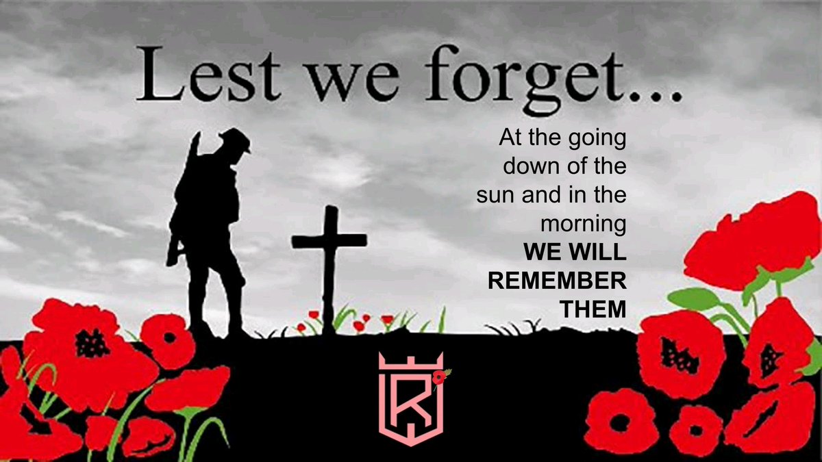 “They shall grow not old, as we that are left grow old:

Age shall not weary them, nor the years condemn.

At the going down of the sun and in the morning

We will remember them.”

#lestweforget #armisticeday #wewillrememberthem #theygavetheirtomorrowforourtoday