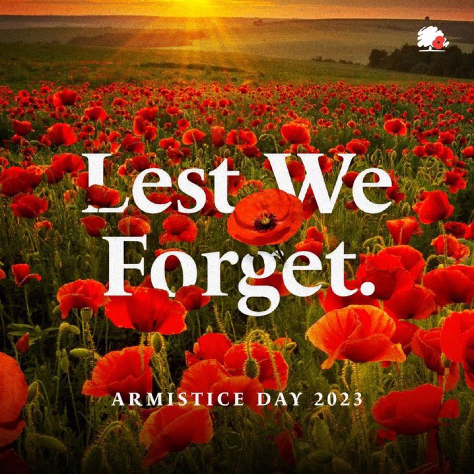 Today, 105 years ago, the guns fell silent. 

We remember all those who died or were maimed serving this country, in the cause of freedom. 

And those who have served in wars and operations since.

We will remember them. 

#ArmisticeDay2023