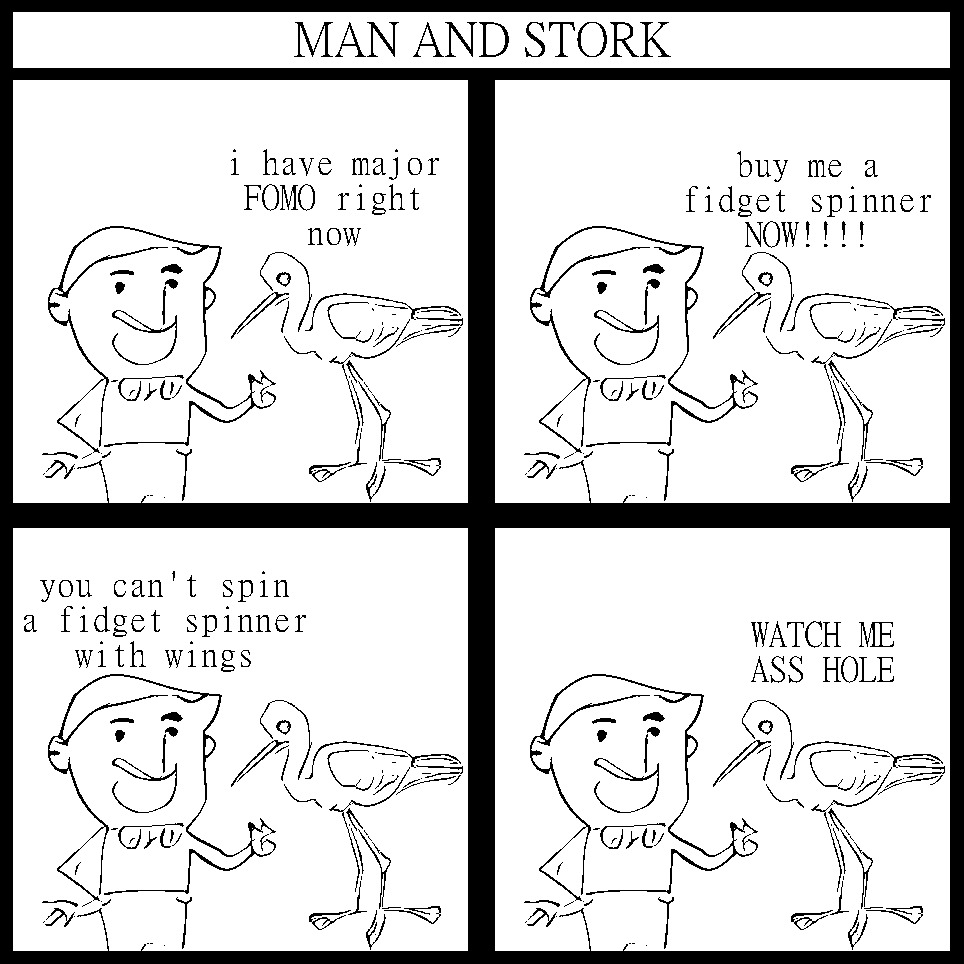 manandstork's tweet photo. issue 504 - stork is suffering from FOMO. he doesnt have long left #comic #comedies #comiccomidies #hammers #NewYear https://t.co/Shp2ffYVDE