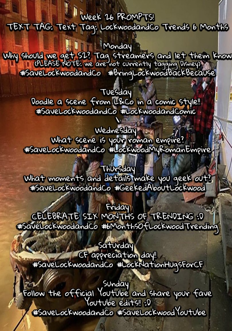 Good morning LockNation! Yesterday we celebrated us going strong for 6 months, today we give our love to the wonderful creative people of Complete Fiction Pictures.💜 A nice opportunity to rewatch ClusterCon, too. 😊 Have a great saturday!
#LockNationHugsForCF #SaveLockwoodandCo