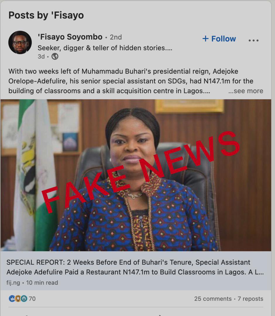 theoga_nelson's tweet photo. Guys fake news can cause very big damage than you think 

Let's say a big no to Fake news carriers, it doesn't tell well, that respected journalists are using their platform to write false articles about repeated people in the country #NoToFakeNews https://t.co/PlYkrG5tzy