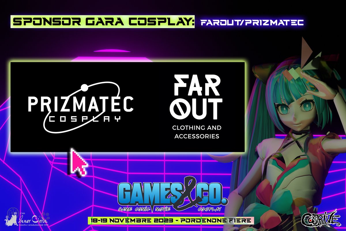 Costrive's tweet photo. Inostri sponsor sempre presenti!

Prizmatec Cosplay/Farout
https://t.co/NboqxhTYaJ
https://t.co/oU8eNFKr7l
UsagiSamuraiArt&amp;Tattoo
https://t.co/Cjyfap4NXa

#costrive #cosplay #garacosplay #gamesandco #gamesandco2023 #fieradelfumetto #radioamatore2 #pordenonefiere https://t.co/ng70bP35uk