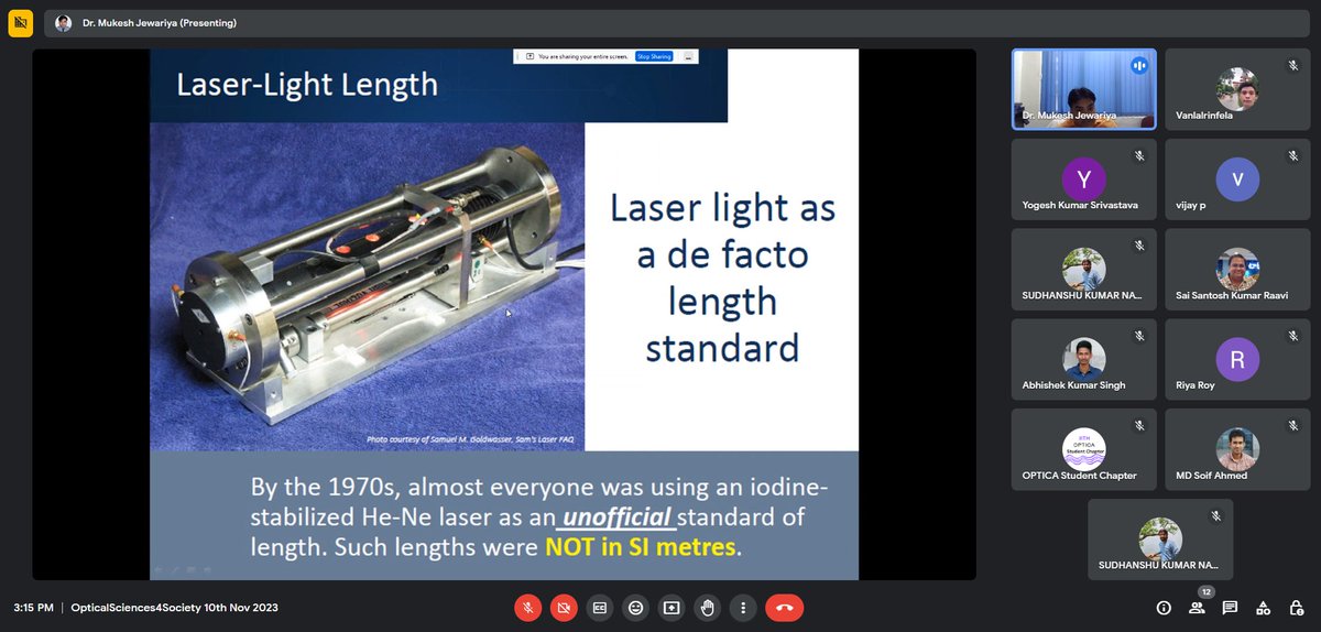 OpticaChap43730's tweet photo. Glad to share that the IITH OPTICA student chapter, in collaboration with the Indian National Young Academy of Sciences (INYAS), has organized a hybrid lecture series on "Optical Sciences 4 Society". https://t.co/QFvryb7koZ