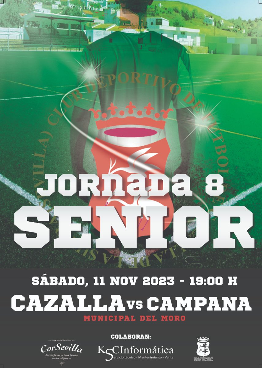 RECUERDA TU CITA📣📣
Jornada 8
🗓️11 de Noviembre
⏰19:00
🏟️Municipal del Moro
🏆Jornada 8
🆚 <a href="/ClubCampana/">Club Campana Balompie</a>