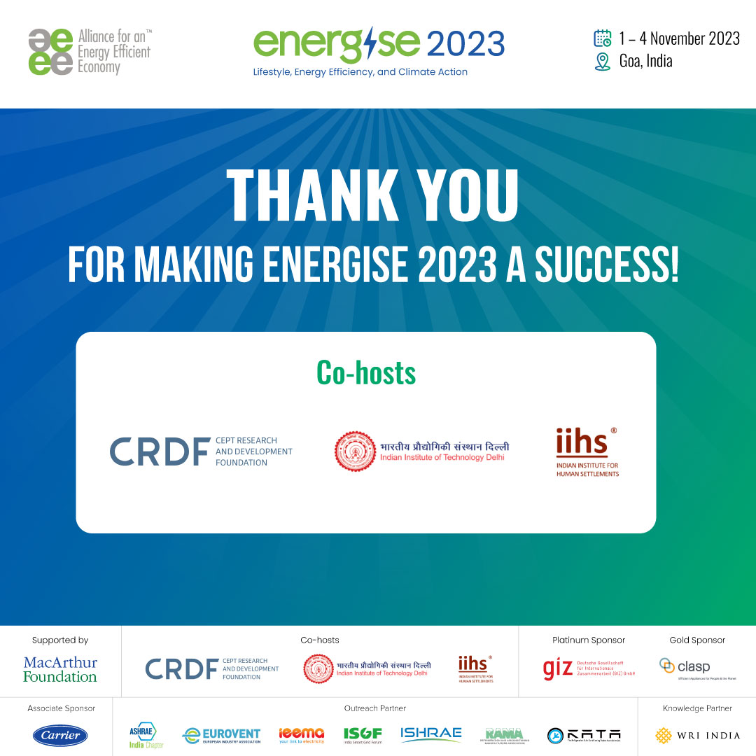 AEEE_India's tweet image. #Energise2023 #CoHosts

Energise 2023 was an outstanding success, and we owe a heartfelt thank you to our incredible co-hosts who played a pivotal role in making it memorable!

Your dedication, energy, and seamless collaboration were instrumental in creating a vibrant and