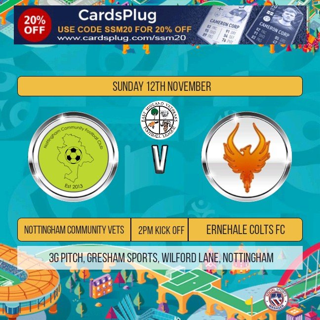 CommunityNFC's tweet image. Weekend of Football starts with  Nottingham Community FC taking on FC Sez away in the @NottsFA County Trophy. Vets are in action on Sunday in the League against newly formed Ernehale @LiveGRfootball  @Teamgrassroots_ @NottsSeniorLge @EuroSoccerCo  #LestWeForget #RemembranceDay