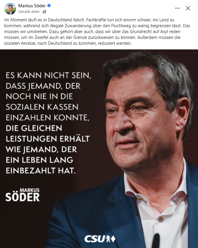 bp_ffb's tweet photo. Söders Erkenntnis im Jahr 2023

Seit Jahrzehnten wurde dies bemängelt, CDU/CSU haben es aber ermöglicht und den Weg geebnet.

#Bayernpartei #BesserFürBayern https://t.co/mjBjsD32U1