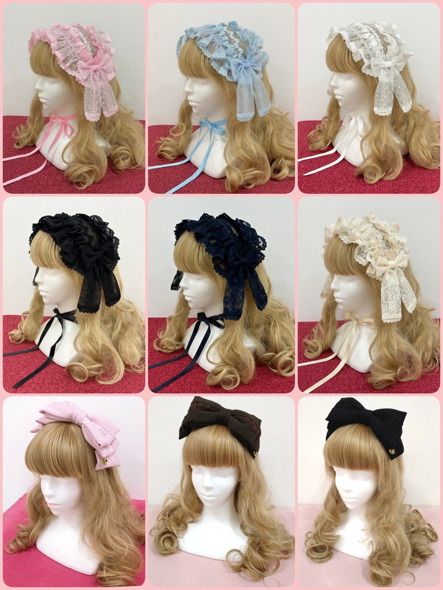 メタモルフォーゼ Classic Tea House リボンヘッドドレス 茶 Classic Tea House リボンヘッドドレス - ボンネット、ヘッド