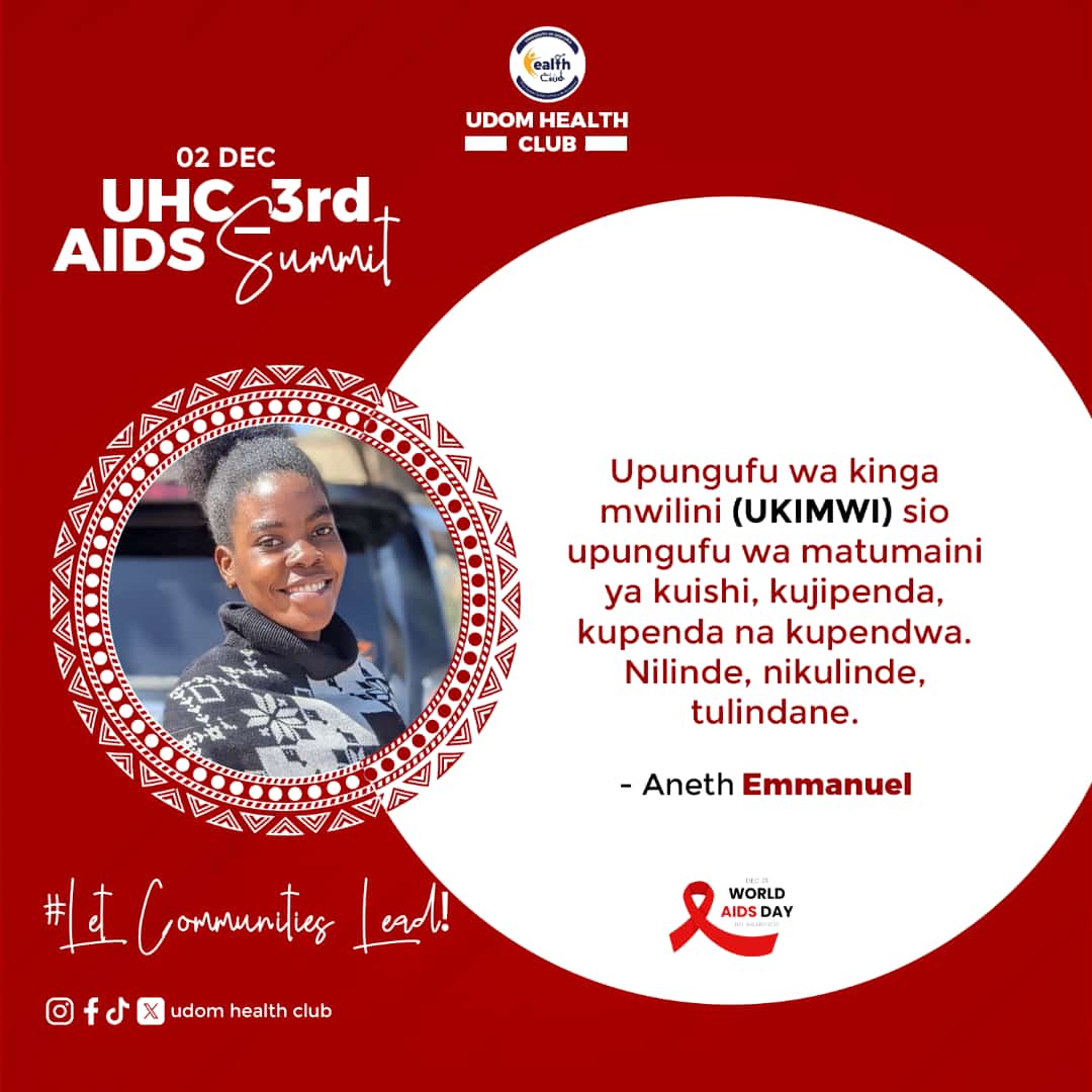 paschallucas15's tweet photo. Kuelekea UHC3rd AIDS SUMMIT at @udomtheofficial under @udomhealthclub ,ungana na vijana hawa katika kuieleimiaha jamii kuhusu maambukizi ya VVU.
#AIDSawareness
#ZeroHIV
#UntilNoOneIsInfected
#GetTestedKnowYourStatus. https://t.co/nVKRdFqqfl