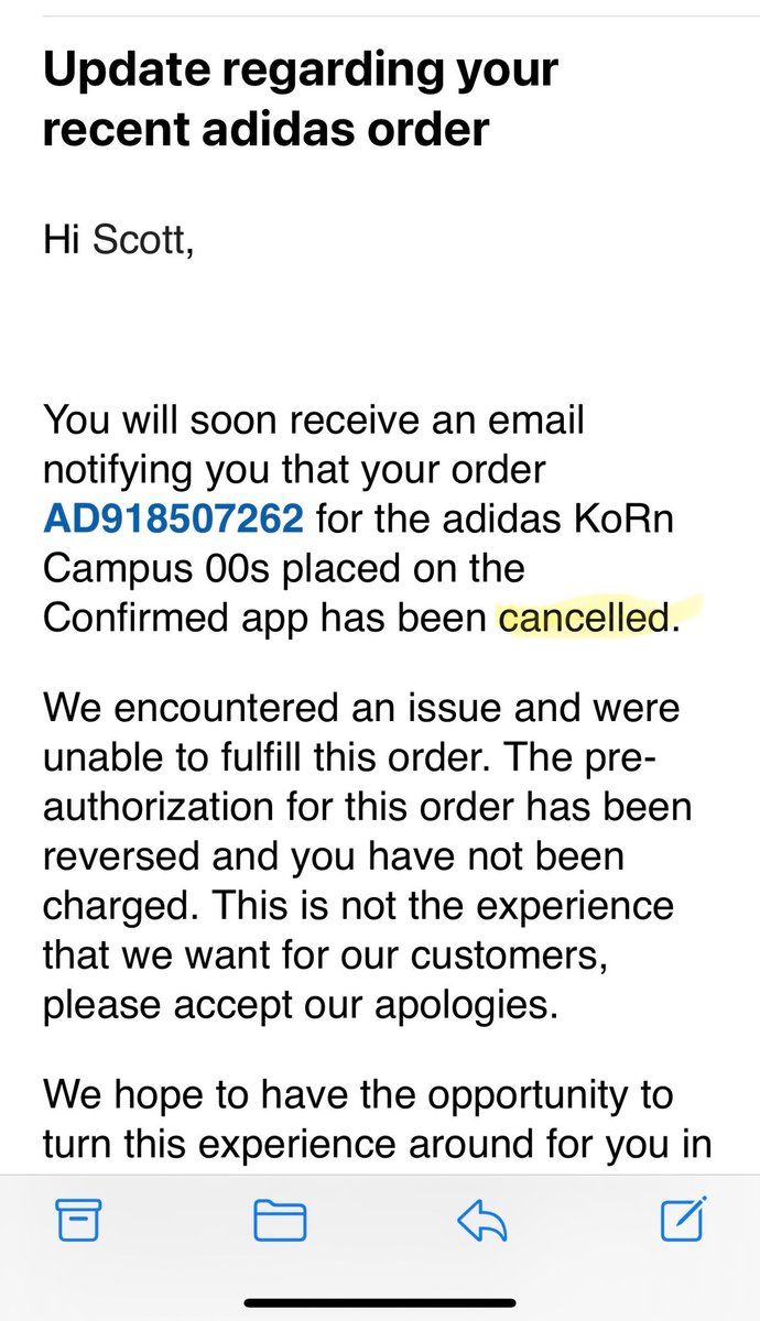 Sneaker madness.  I rarely win drawings.  Not today!  Adidas Korn Campus 00’s for my daughter.   She’s pumped.   Psych.  I paid, Adidas confirmed, Adidas cancelled. Calls, chat, surveys.   <a href="/adidas/">adidas</a> doesn’t cares.  Offered me a lousy $25 credit.  I won’t need it.  Lost a fan.