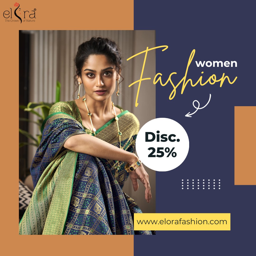 The combination of tradition and modernity makes it a versatile choice for various wedding occasions. 
Let the elegance of the Soft Silk Patola Woven Saree be your ultimate fashion statement.
#elora #elorafamily #womenbrands #Saree #PatolaWeave #Regalcharm #LimitedStock #ShopNow