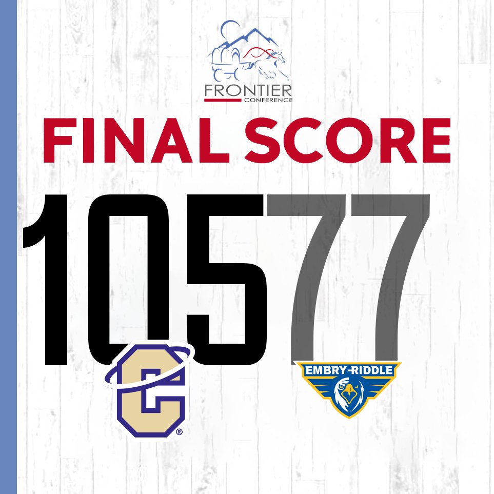 Frontier Conference (@fconference) on Twitter photo M🏀 SCORE THREAD
<a href="/CCSaints/">Carroll Athletics</a> - 105
Embry-Riddle - 77
James Lang scores 19 and Carroll shoots 15 of 24 from three to win at home
#FCscores #FChoops #FCsports M🏀 SCORE THREAD
<a href="/CCSaints/">Carroll Athletics</a> - 105
Embry-Riddle - 77
James Lang scores 19 and Carroll shoots 15 of 24 from three to win at home
#FCscores #FChoops #FCsports