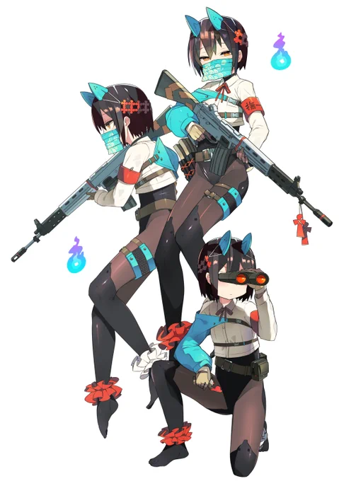 昨日 #いい銃の日 だったのか…!銃持たせるの好き 