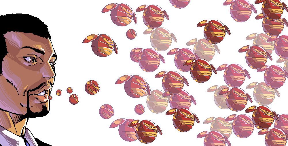 昔描いたアイアンマン・ブレスケアスーツ(?)です。(h 