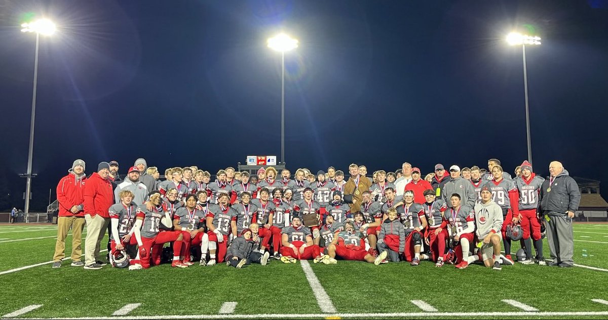 FOURPEAT!!! For the fourth year in a row, the Dragons are 3A District 6 Champions! Dragons record also improves to 11-0. #BlueCollarBoys