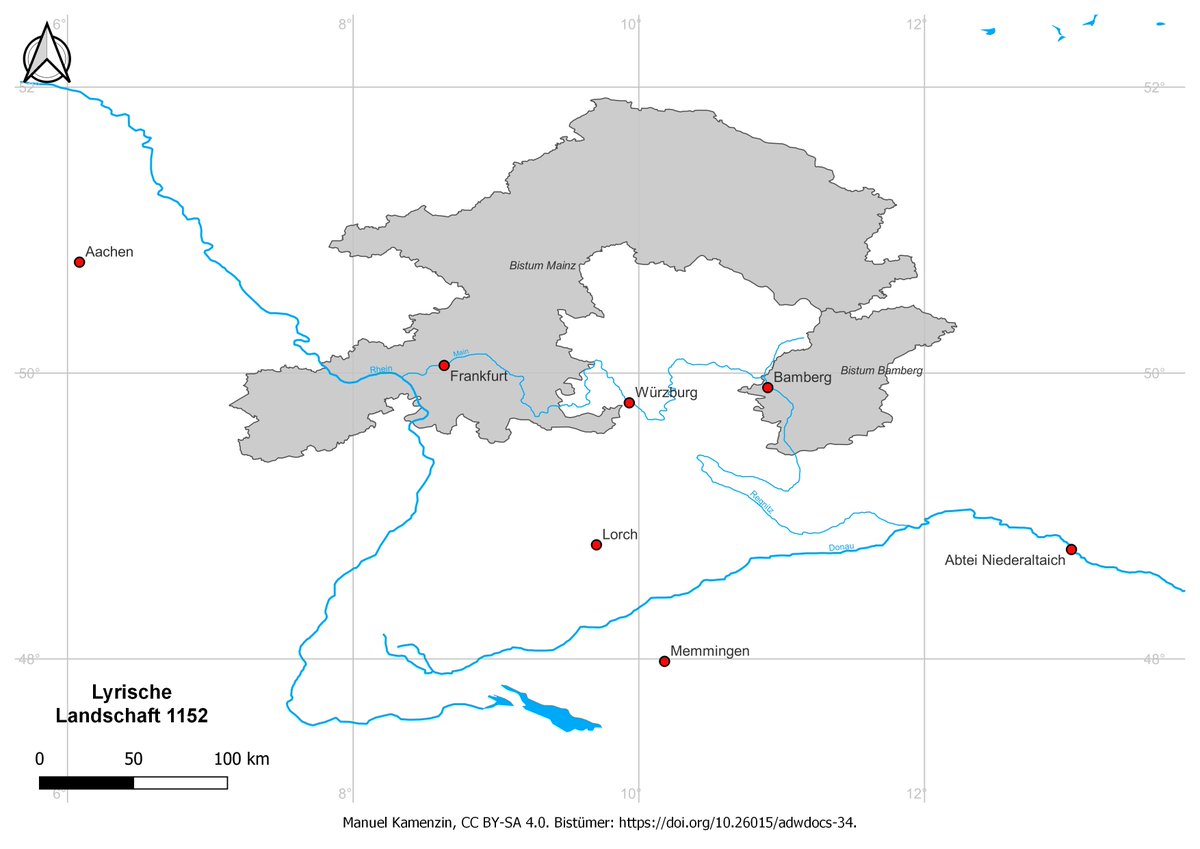 #qgis #maps #medieval #thread

Why freely available shapefiles for QGis and other programs are great and there should be more of them (especially for the Middle Ages), you ask?

Let me explain with this map.
1/10