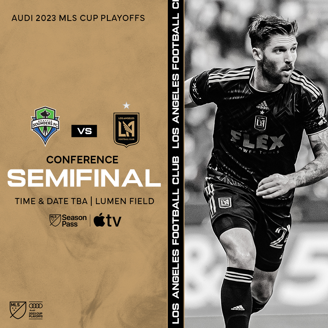 LAFC's tweet photo. See you in Seattle.

Match date and time to be announced.

#MLSCupPlayoffs https://t.co/NVfKdy4P8t