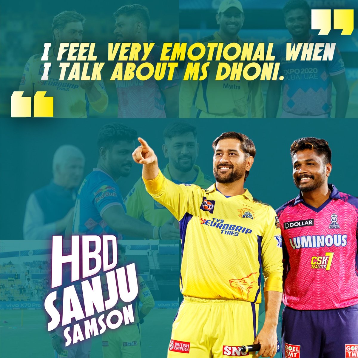 One cricketer whom we always wanted to have in CSK.. Birthday wishes @IamSanjuSamson , On behalf of @ChennaiIPL & @msdhoni fans 😇💛. #Whistlepodu | #HBDSanjuSamson