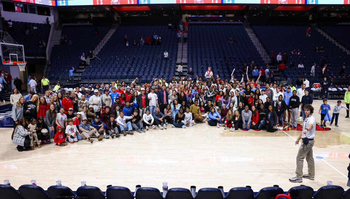 2-0. Thank you OLE MISS STUDENTS & Rebel Nation for another great night at The Pavilion. Best wishes this season @EWUMBB @driley15 a well coached team. Bring the W back to Oxford tomorrow @OleMissFB #BelieveInTheSip