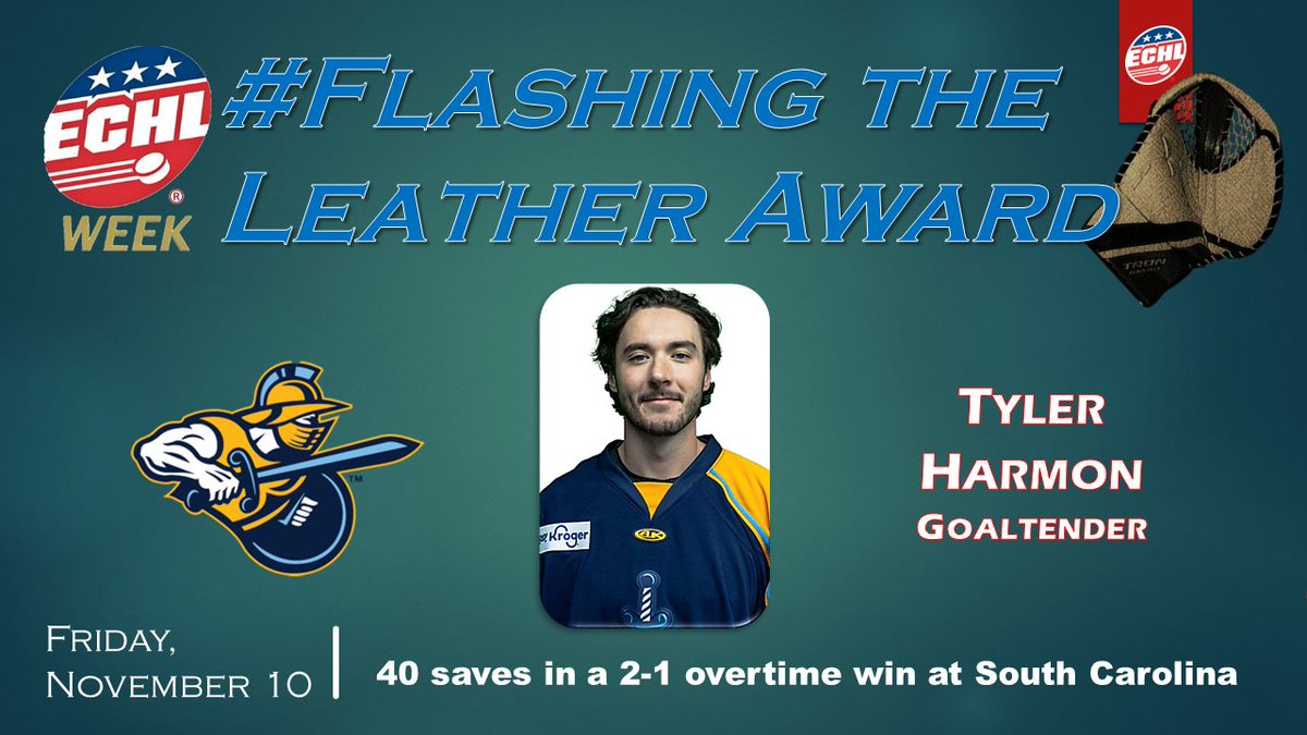 We look to the <a href="/atlgladiators/">Atlanta Gladiators</a> and their rookie goaltender for our #ECHLWeek #FlashingTheLeatherAward for Friday.

So far this season he's 3-0 with a .935 save percentage.