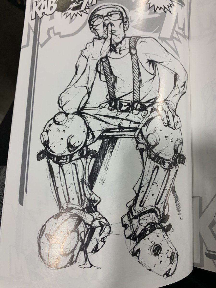 Kerongrantart's tweet photo. Memory lane like a mug. Fan at @motorcitycomiccon had me sign these drawings I’m too old to remember doing? 😳 

Who remembers these? 

#kaboom #motorcitycomiccon #remeniscing #kerongrant https://t.co/wP6yG1Z6bw