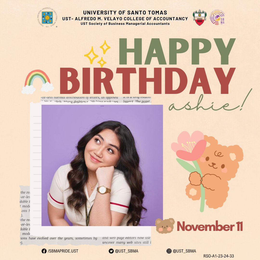 Wishing the happiest birthday to Ashie, our dedicated EC to the External Vice President! ✨

Your hard work and dedication to the organization are truly appreciated. May your day be filled with blessings and joy! 💜🎉

#SBMATrailb14zingOpportunities 
#USTSBMA