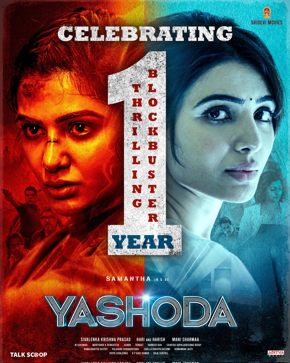 Samantha FC || TWTSโข (@teamtwts2) on Twitter photo One year of the phenomenal #Yashoda, starring our queen <a href="/Samanthaprabhu2/">Samantha</a>! ๐ฅ
The best heroine-oriented blockbuster! ๐ฅ Thanks to the dir's duo <a href="/hareeshnarayan/">YASHODA_ON_PRIME</a> & <a href="/harishankaroffi/">Hari Shankar</a> for showcasing SAM brilliantly.
#1YearForYashoda #OneYearOfBlockBusterYashoda
#SamanthaRuthPrabhu One year of the phenomenal #Yashoda, starring our queen <a href="/Samanthaprabhu2/">Samantha</a>! ๐ฅ
The best heroine-oriented blockbuster! ๐ฅ Thanks to the dir's duo <a href="/hareeshnarayan/">YASHODA_ON_PRIME</a> & <a href="/harishankaroffi/">Hari Shankar</a> for showcasing SAM brilliantly.
#1YearForYashoda #OneYearOfBlockBusterYashoda
#SamanthaRuthPrabhu