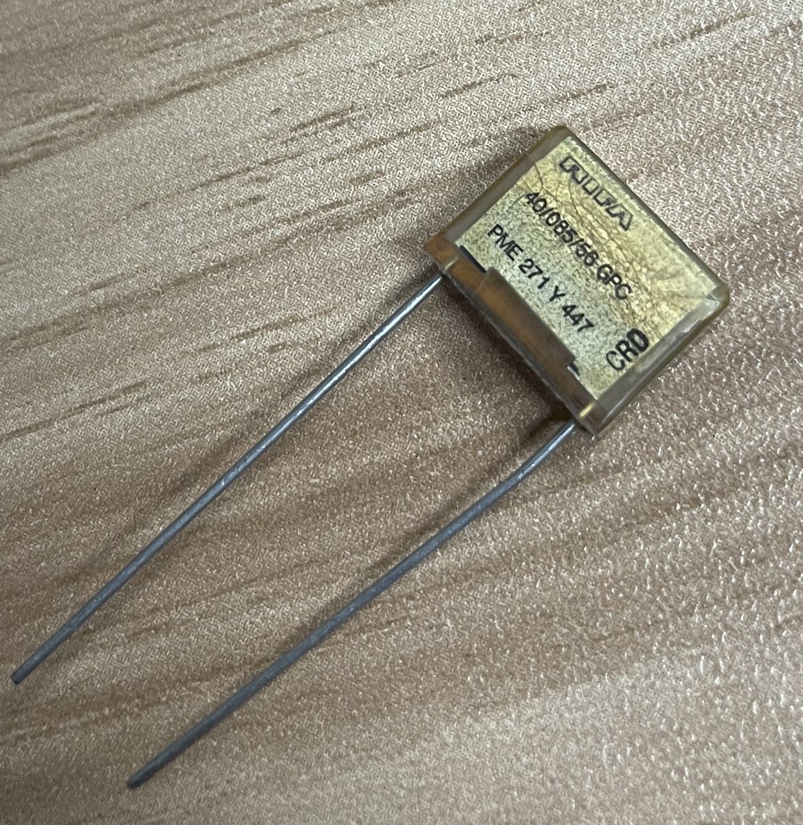 This nos bag of Rifa capacitors came in for recycling. 
These are pretty useful to put the magic smoke back into electronics. They all are pre cracked which will make it easier to harvest the smoke out of them.
Or if I'm missing the smell of them I can make a Rifa incense candle.