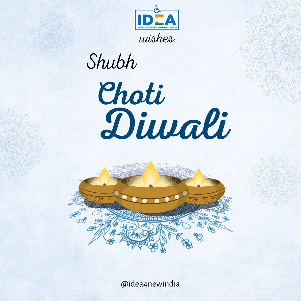 🪔✨ Celebrate the glow of inclusivity this Choti Diwali with IDEA! 🌈✨ Join us in lighting up not just diyas, but also the entrepreneurial spirit of those with disabilities. Let's make this festival a beacon of empowerment! 🤝💖 #ChotiDiwali #InclusiveIDEA #LightUpLives 🎇