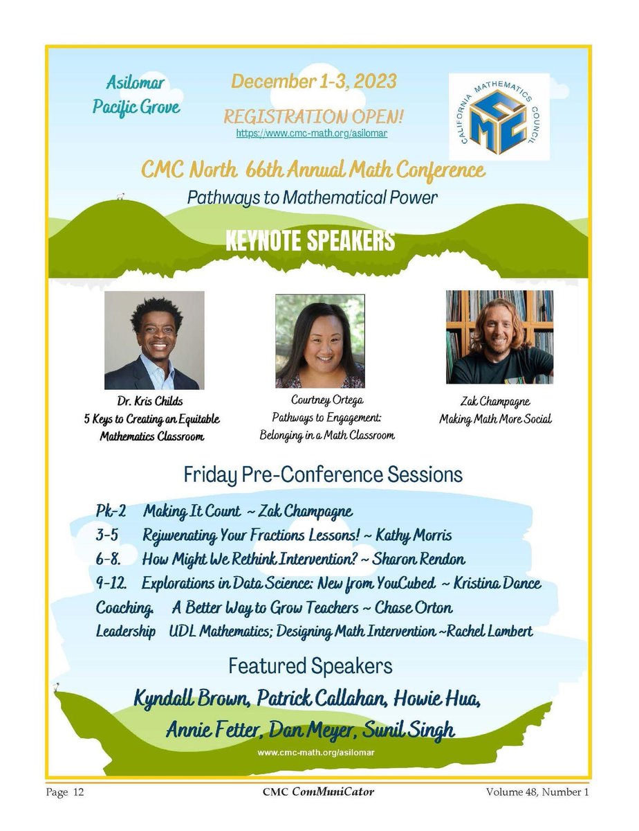 Sandhya Raman (@sandyraman) on Twitter photo <a href="/CAMathCouncil/">CMC - CA MathCouncil</a> we are excited to see you all soon! Come with a great appetite to learn and socialize, walk on the beaches and rejuvenate in a world of mathematics. YET AGAIN!! #CMCNorth #cmcmath <a href="/CAMathCouncil/">CMC - CA MathCouncil</a> we are excited to see you all soon! Come with a great appetite to learn and socialize, walk on the beaches and rejuvenate in a world of mathematics. YET AGAIN!! #CMCNorth #cmcmath