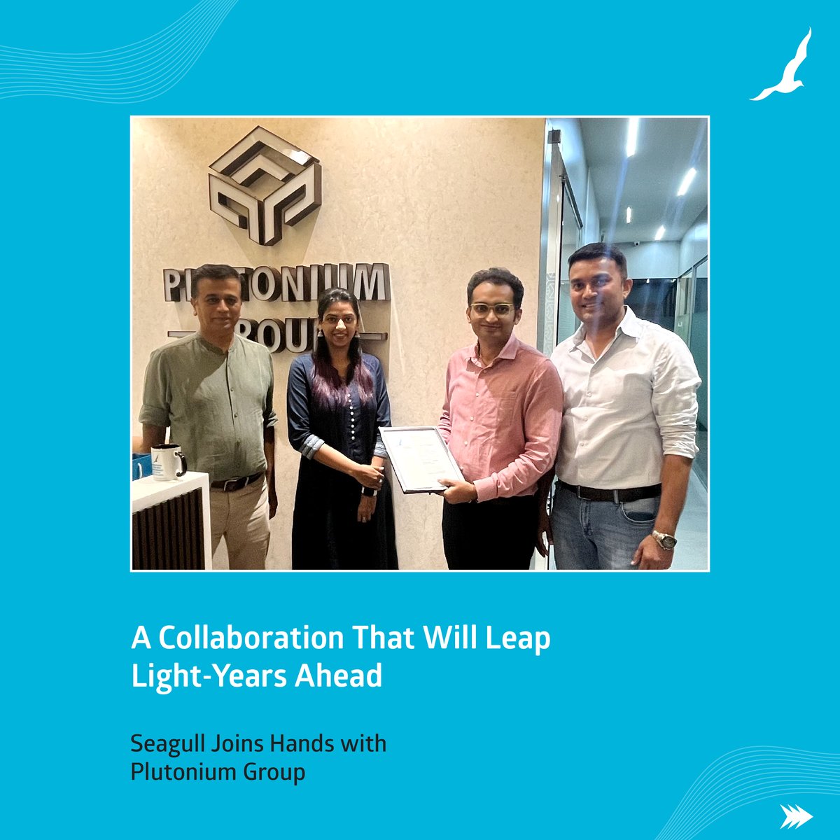 SeagullAds's tweet image. Seagull Advertising is proud to collaborate with Plutonium Group. We are sure, together we will craft an inspiring success story  in Maharashtra’s Growth Corridor.  

#SeagullAdvertising #ClientOnboarding #PlutoniumGroup #Collaboration #GrowBetter #AdvertisingAgency