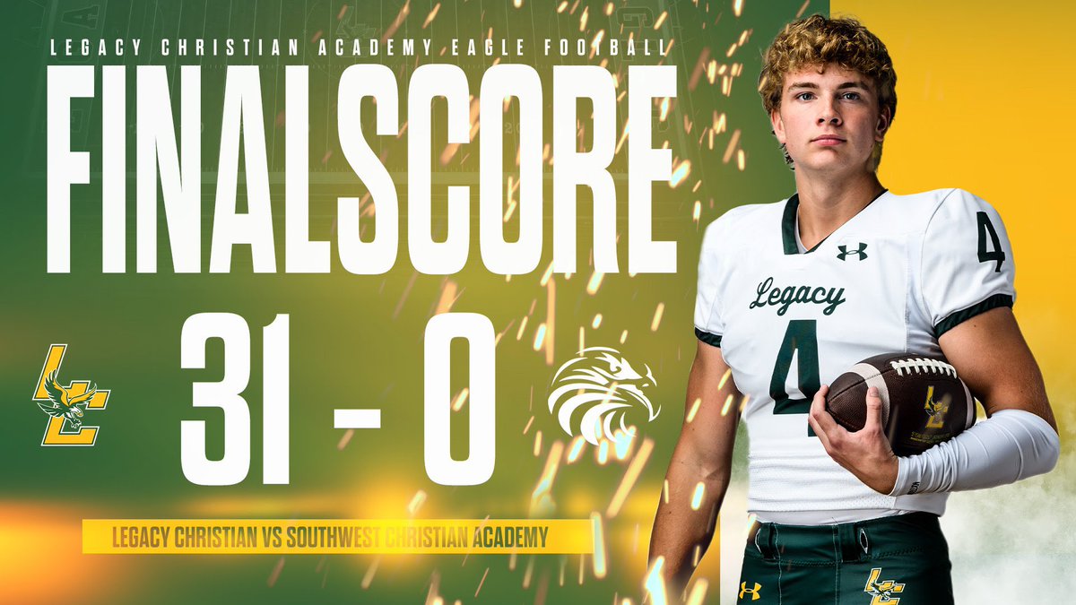 LCA Eagles roll into regionals after they take care of business at home against Southwest Christian, 31-0 🦅🏈 #FAITHFUL