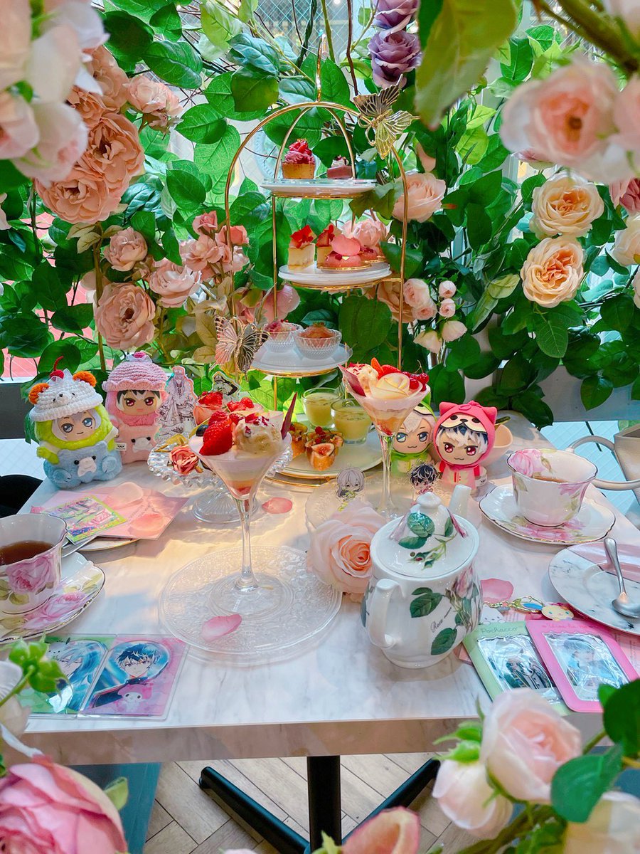 flower food table cup cake rose teacup  illustration images