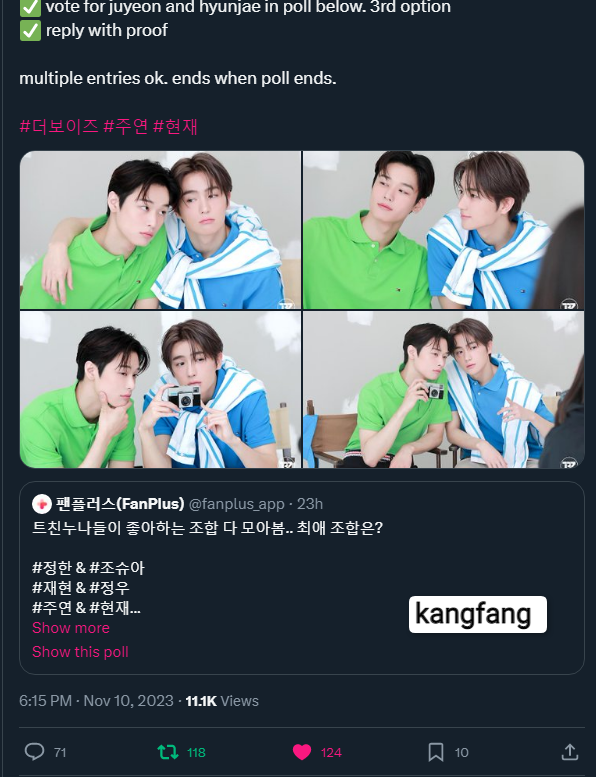 KangFang77's tweet photo. @jumilled I need to tag deobi's to vote just, we have less mins left but we are not moving from that same persent. https://t.co/crRPnE9SDJ