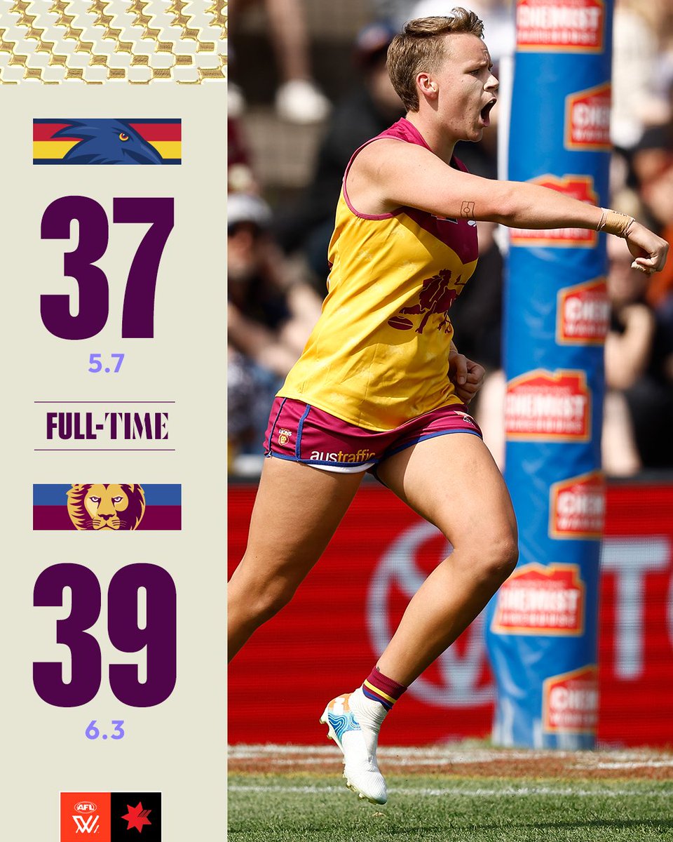 THE LIONS ARE THROUGH TO A PRELIM!

#AFLWFinals
