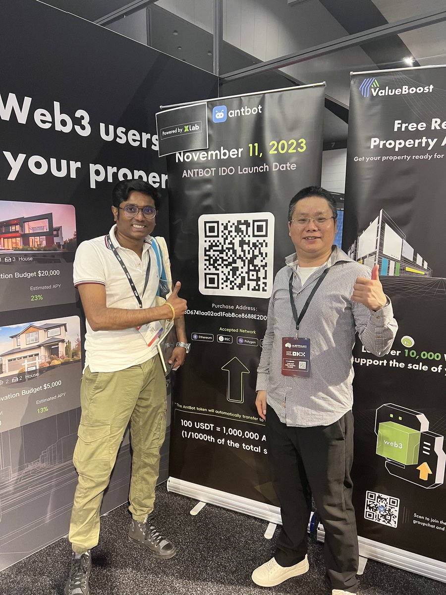 AntBotOfficial's tweet photo. AntBot made a spectacular debut at today's Australian Crypto Convention, attracting widespread attention and numerous inquiries from attendees! We also extend our heartfelt thanks to Professor Wu for his presence and support. https://t.co/K9BnAAIpfM