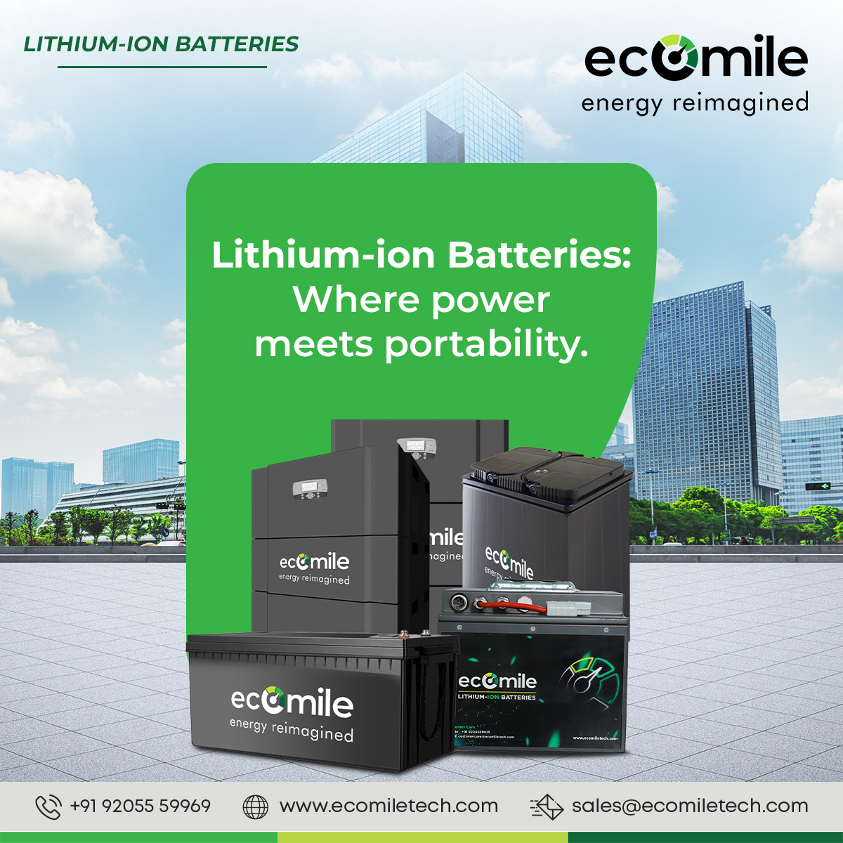 EcomileTech's tweet image. Efficiency and reliability in the palm of your hand – that&apos;s the lithium-ion promise. 🔋 

#Ecomile #BatteryEfficiency #LithiumIonPower #EnergizeYourLife #BatteryTechnology #ChargeSmart #GreenEnergy #StayCharged