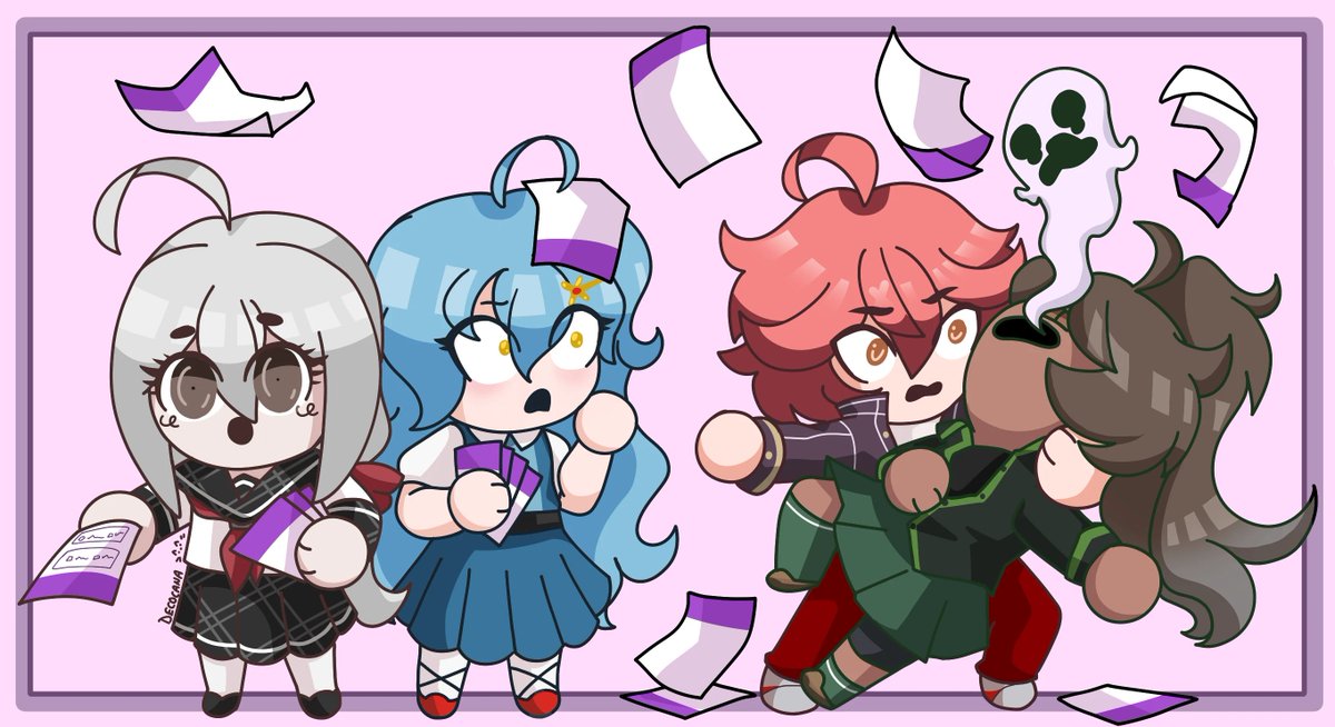 kuroyuriis's tweet image. The Fangan Gift Exchange Application Form is now Live! (Art by @decocana ) 

Form Below~

#drdt #SDRA #bravedanganronpa #drtt #fanganronpa