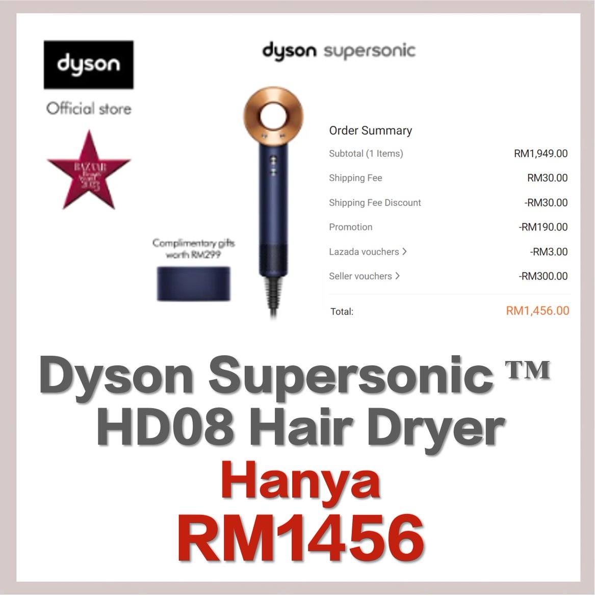 infojimat's tweet photo. Dyson Supersonic ™  HD08 Hair Dryer Hanya RM1456 👉  https://t.co/AnbTXaCawX！

Cepat !  👉  https://t.co/AnbTXaCawX！ https://t.co/vF1TwNat2w