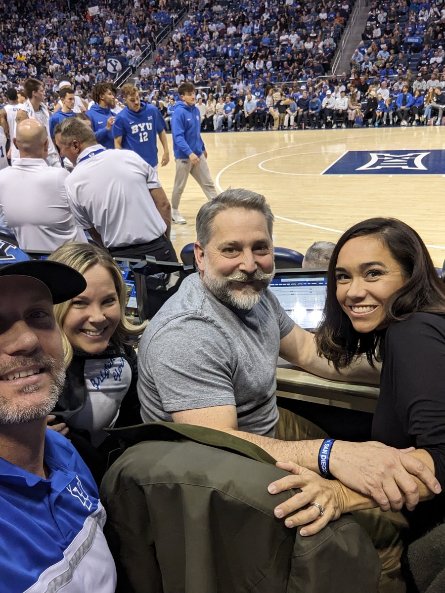 ChubbysOrem's tweet photo. So much fun at the @byubasketball game.  @MountainAmerica is the best credit union ever and hooked us up with awesome tickets. Great game, great company and awesome win tonight. Thanks for the pic @CoachMarkPope #GoCougs #ChubbysCafe #BestNightEver https://t.co/QxGsa39B8A