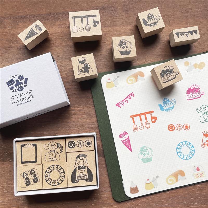 【限定製作】 スタンプマルシェ まーるちゃん 文具女子博 限定 日付 印鑑・スタンプ