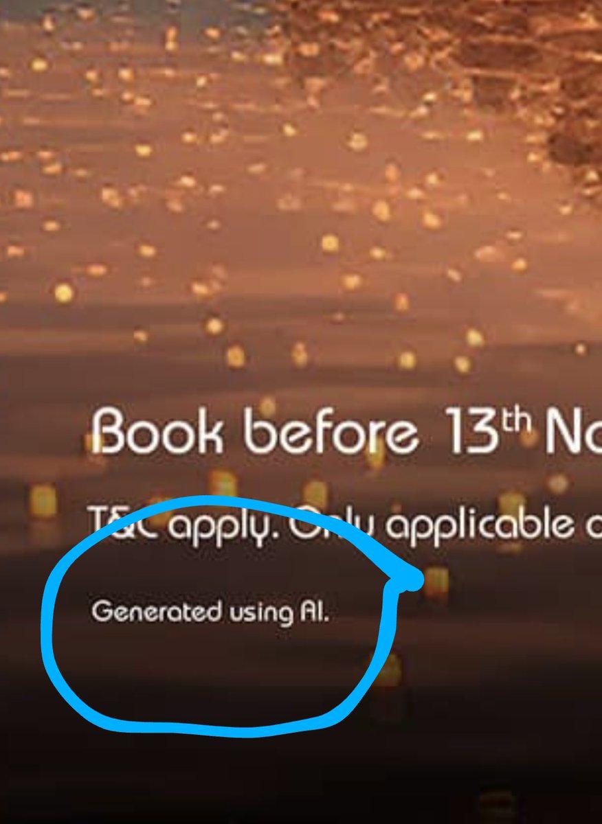 AI generated images for inspiring people to travel could be setting unreal expectations with travelers. Thankfully <a href="/IndiGo6E/">IndiGo</a> is calling it out, albeit in a difficult to spot font size.