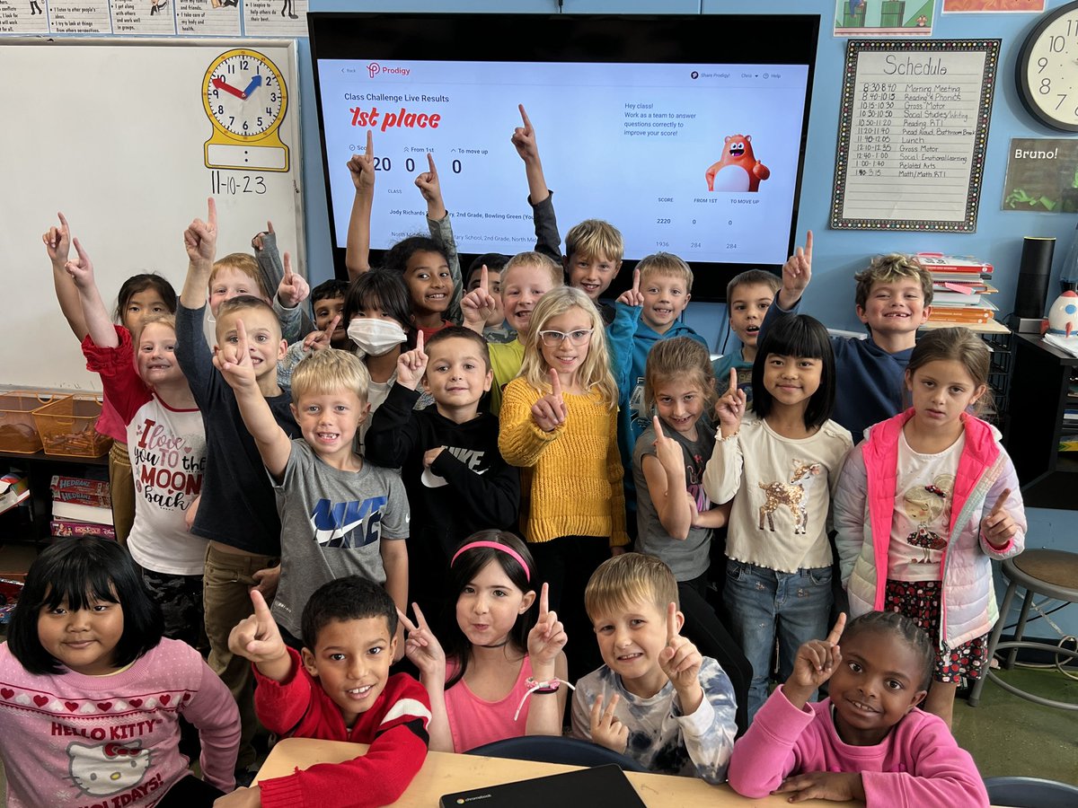 4 straight weeks of being the highest scoring 2nd Grade class on <a href="/ProdigyGame/">Prodigy Education</a> in Kentucky!