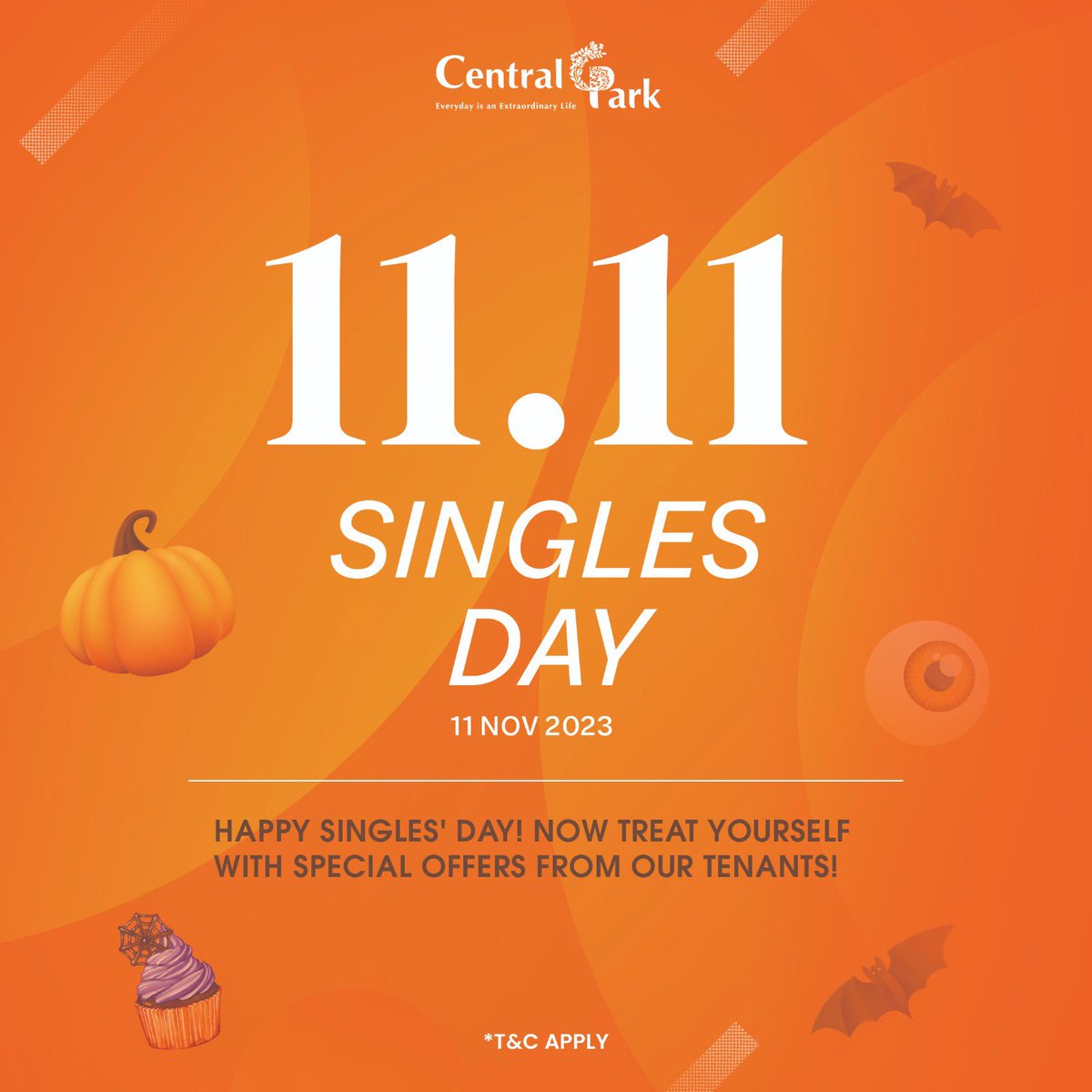CentralParkMall's tweet photo. Single’s Day is here, and so are unbeatable 11.11 deals!
Swipe for more information and let your shopping dreams come true with special offers from our tenants – because you deserve to indulge!

11 Nov 2023 | Central Park Mall

#CentralParkMall #singlesday #1111promo https://t.co/pnrX1MH1Vh
