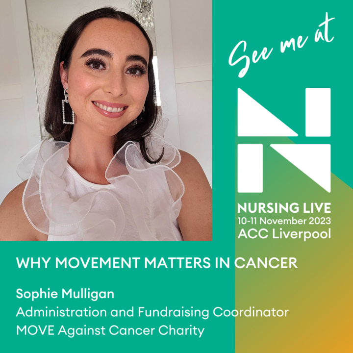 🤩 Join Vikki and Sophie @NursingLiveUK this afternoon, talking all about why movement matters in cancer. 
✨ Visit Learning Lab 1 at 3:35pm to learn more about the benefits of physical activity for cancer patients and the outcomes we have achieved through our work.
#NursingLive